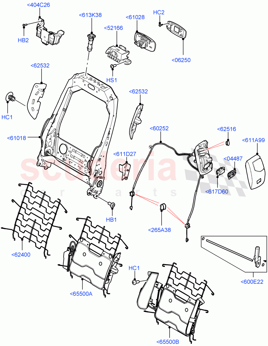 Front Seat Back(Side Seats)(Short Wheelbase) of Land Rover Land Rover Defender (2020+) [2.0 Turbo Diesel]