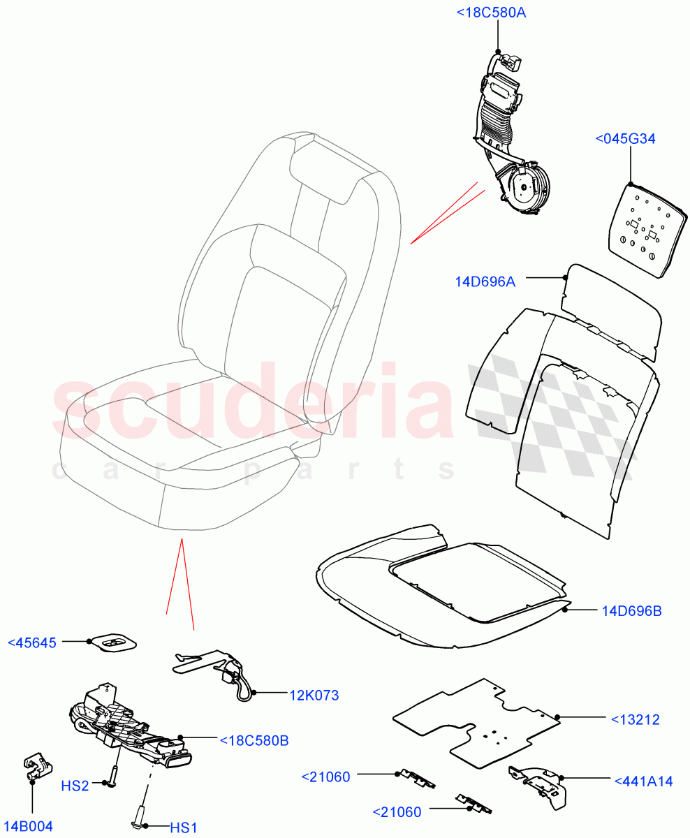 Front Seat Pads/Valances & Heating (Heating) ((V) FROMJA000001) of Land Rover Land Rover Range Rover (2012-2021) [3.0 Diesel 24V DOHC TC]