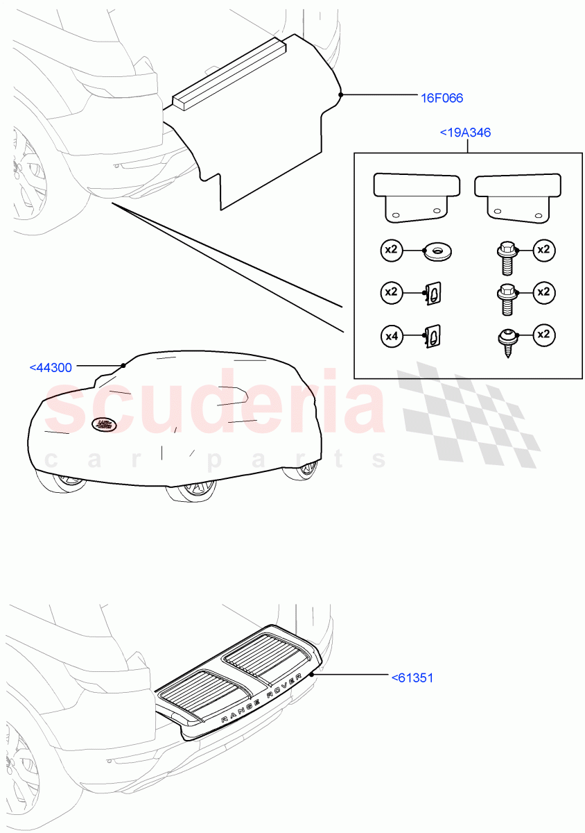 Exterior Body Protection(Accessory)(Halewood (UK),Itatiaia (Brazil)) of Land Rover Land Rover Range Rover Evoque (2012-2018) [2.0 Turbo Petrol AJ200P]