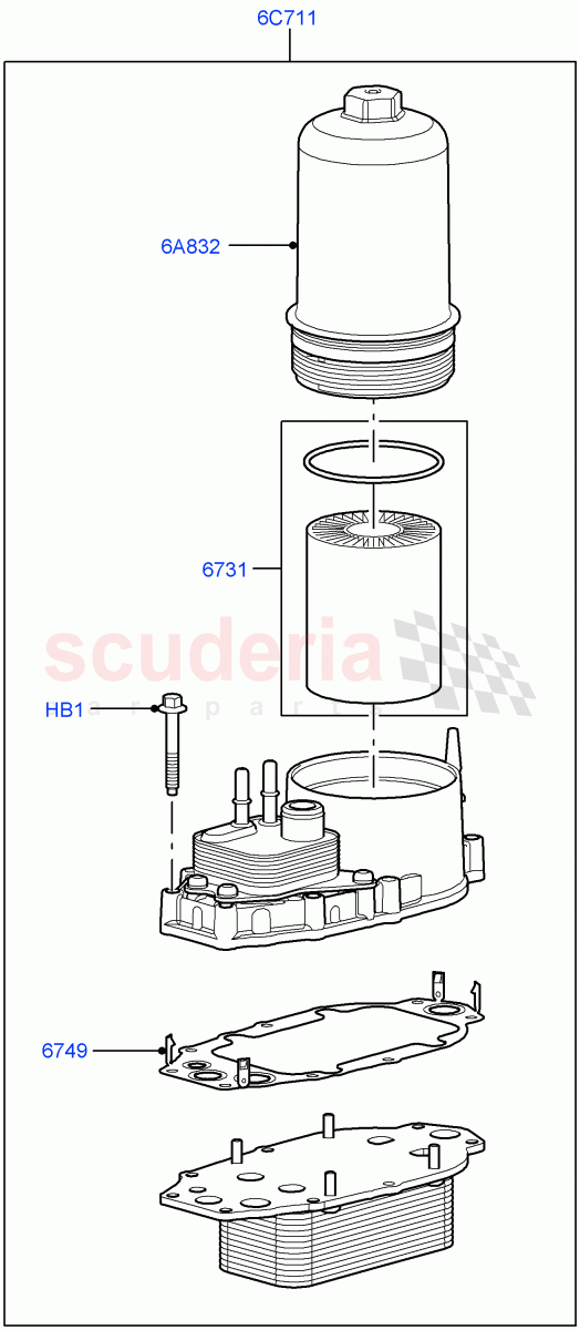 Oil Cooler And Filter(Lion Diesel 2.7 V6 (140KW))((V)FROMAA000001) of Land Rover Land Rover Discovery 4 (2010-2016) [2.7 Diesel V6]