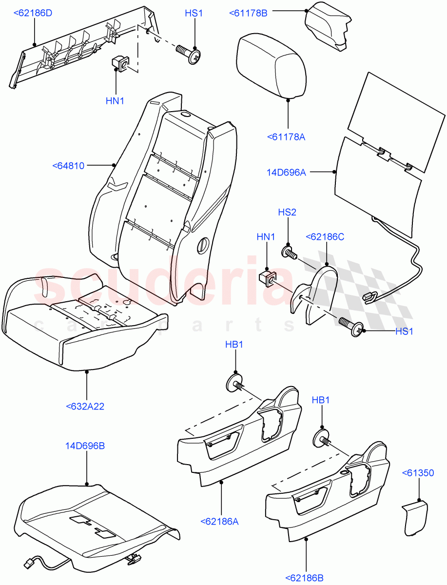 Front Seat Pads/Valances & Heating((V)TO9A999999) of Land Rover Land Rover Range Rover Sport (2005-2009) [4.4 AJ Petrol V8]