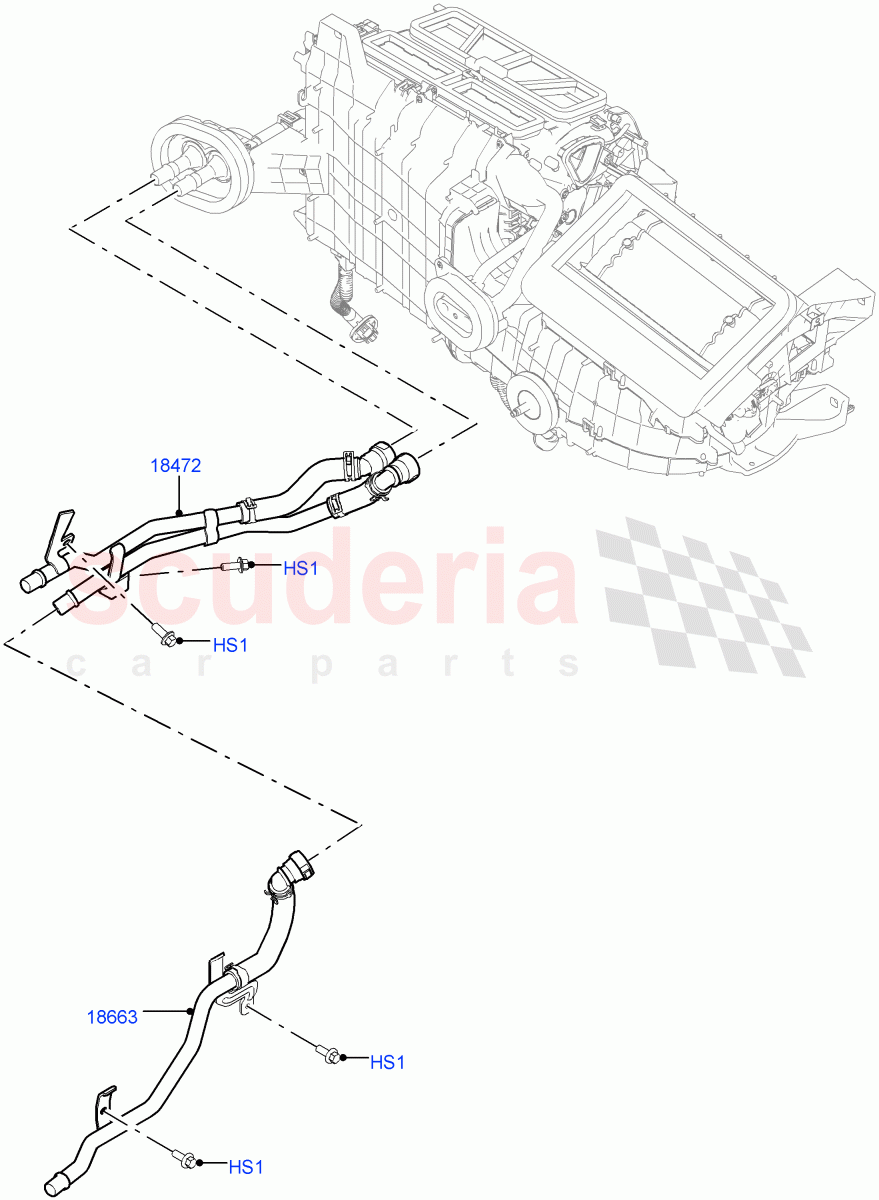 Heater Hoses(3.0 V6 D Gen2 Twin Turbo,With Ptc Heater,Less Heater) of Land Rover Land Rover Range Rover Velar (2017+) [3.0 I6 Turbo Petrol AJ20P6]