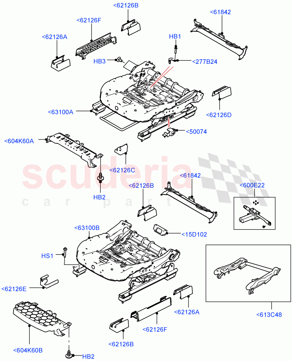 Front Seat Base(Nitra Plant Build)((V)FROMK2000001) of Land Rover Land Rover Discovery 5 (2017+) [3.0 Diesel 24V DOHC TC]