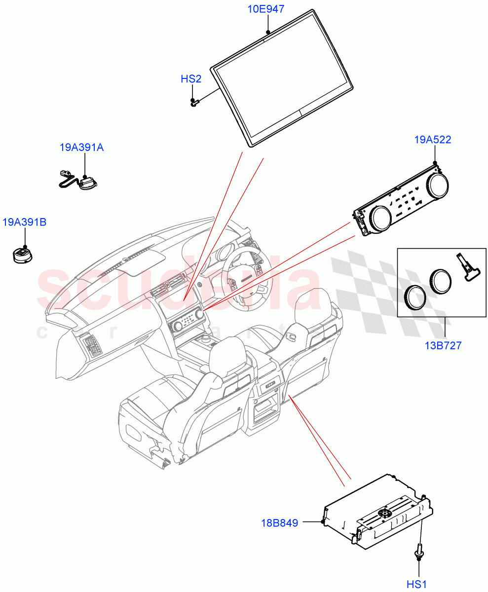 Audio Equipment - Original Fit (Nitra Plant Build) ((V) FROMM2000001) of Land Rover Land Rover Discovery 5 (2017+) [2.0 Turbo Petrol AJ200P]