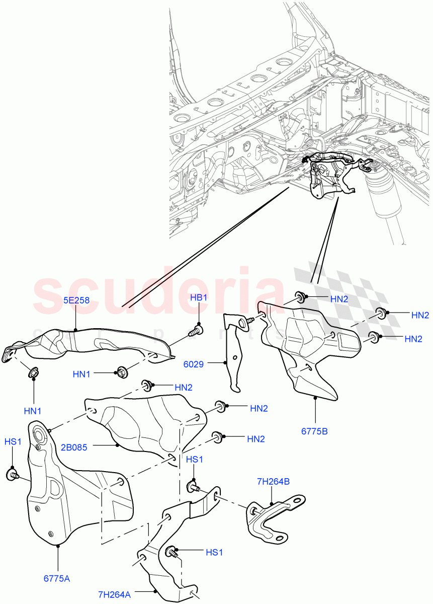 Splash And Heat Shields (Body) ((V) FROMAA000001) of Land Rover Land Rover Range Rover Sport (2010-2013) [5.0 OHC SGDI SC V8 Petrol]