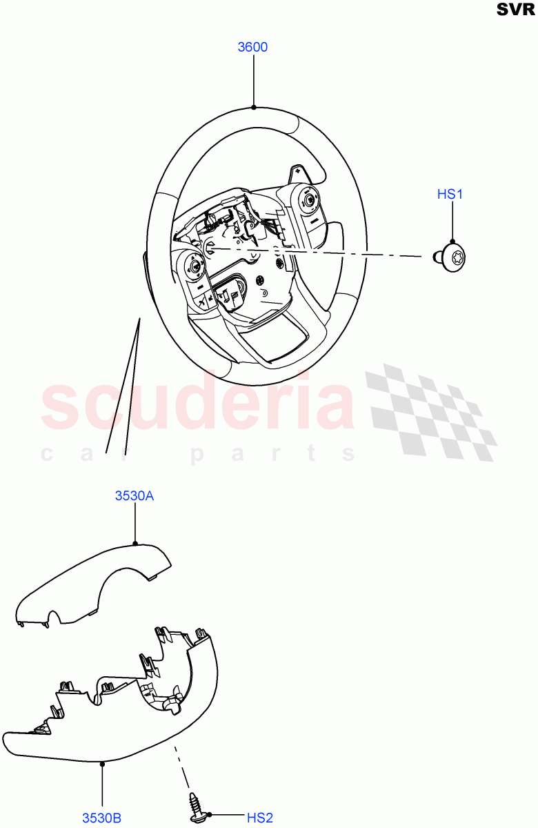 Steering Wheel(SVR Version,SVR)((V)FROMFA000001) of Land Rover Land Rover Range Rover Sport (2014+) [4.4 DOHC Diesel V8 DITC]