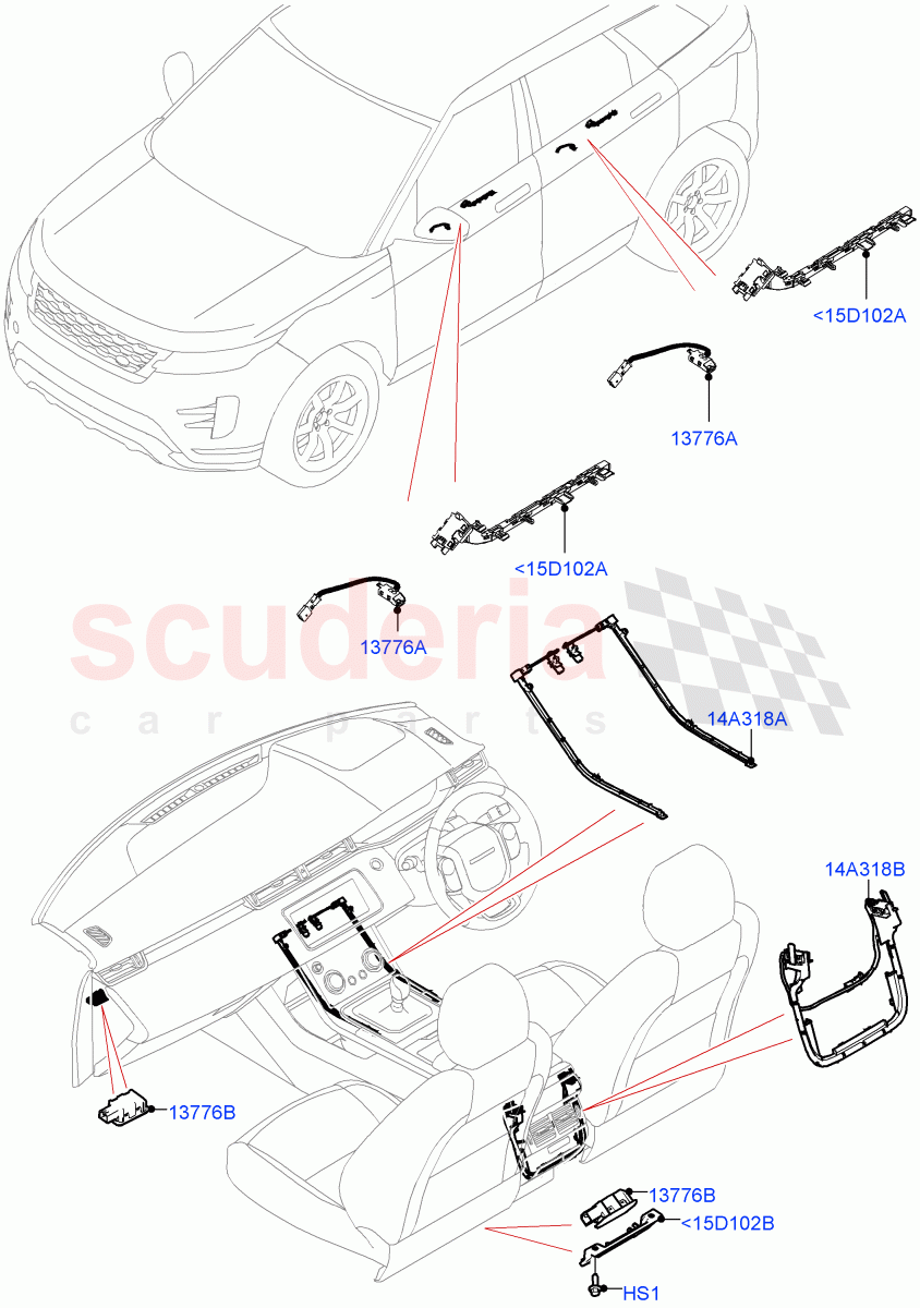 Interior Lamps(Changsu (China)) of Land Rover Land Rover Range Rover Evoque (2019+) [2.0 Turbo Diesel]