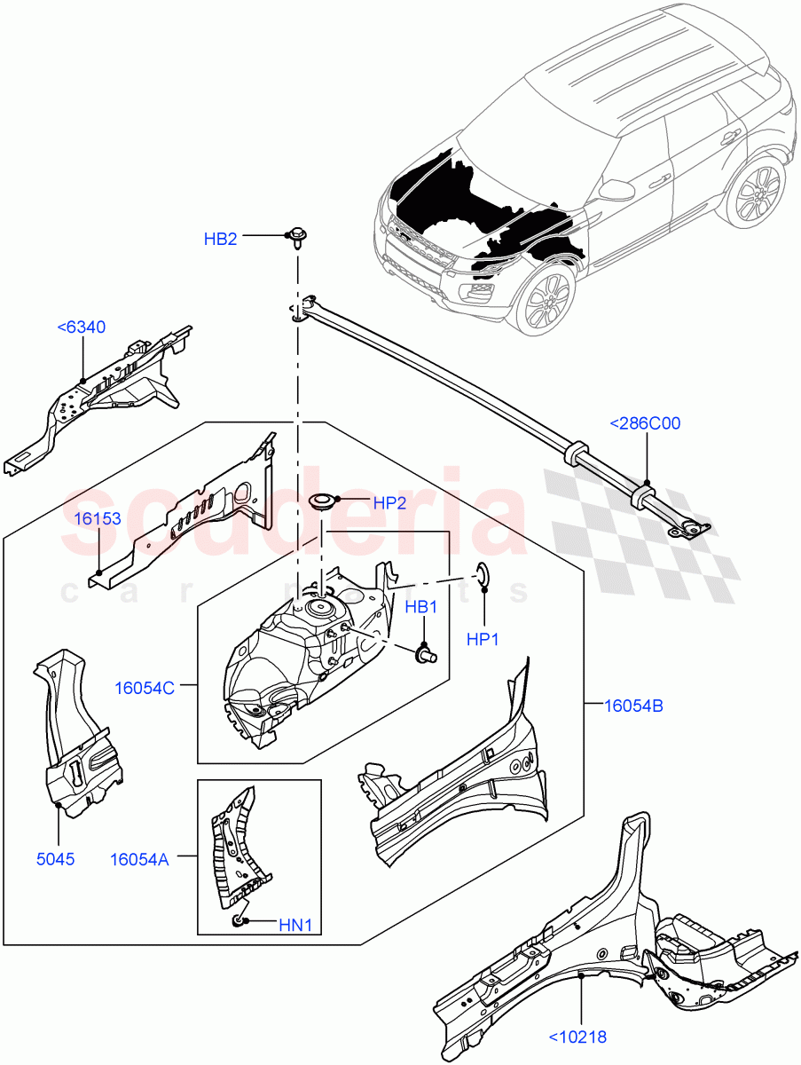 Front Panels, Aprons & Side Members(Aprons And Side Members)(Changsu (China))((V)FROMEG000001) of Land Rover Land Rover Range Rover Evoque (2012-2018) [2.0 Turbo Diesel]