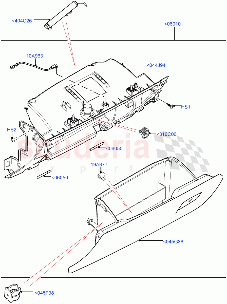 Glove Box of Land Rover Land Rover Range Rover Velar (2017+) [3.0 Diesel 24V DOHC TC]