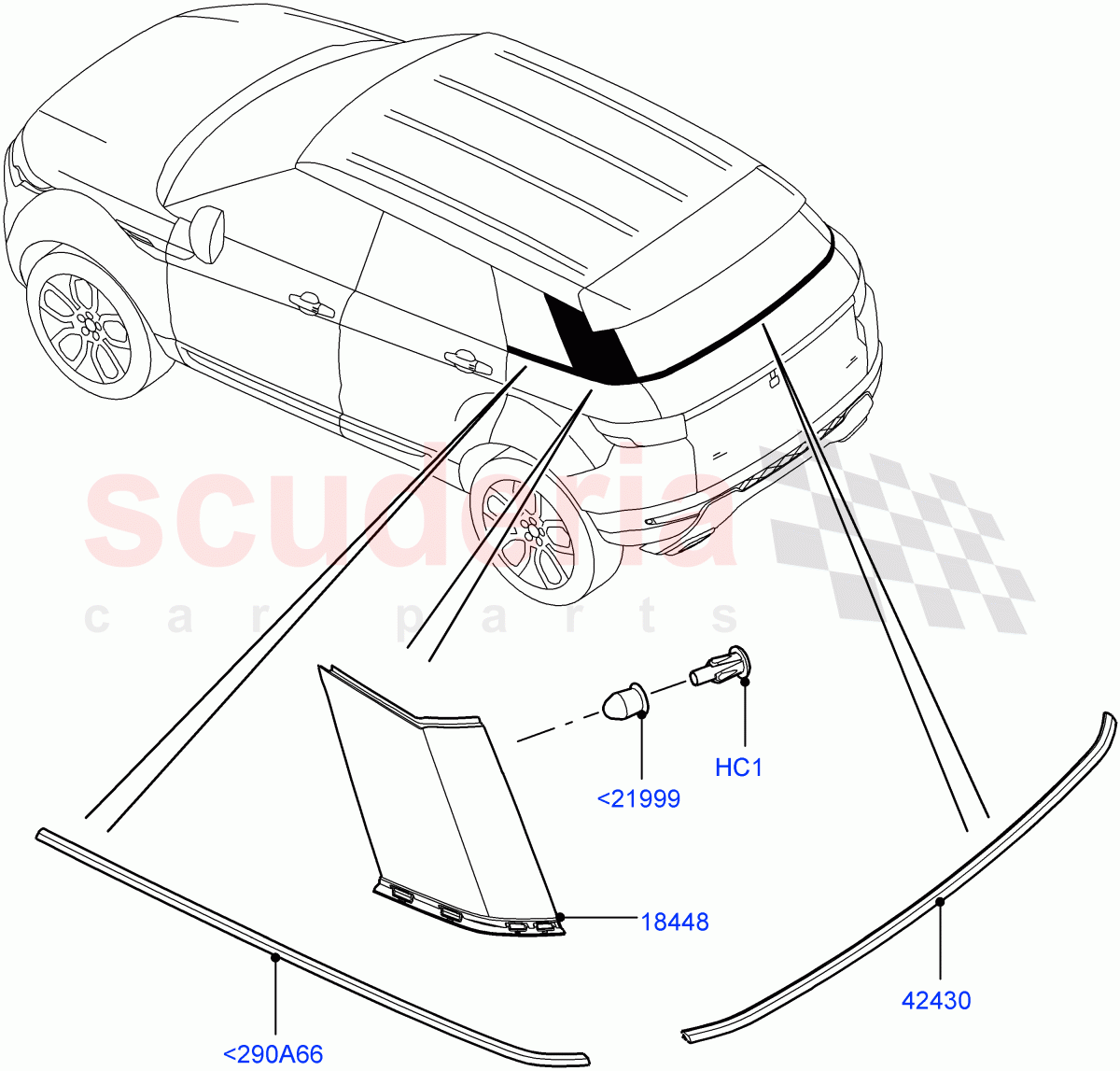 Luggage Compartment Door(Finishers)(3 Door,Halewood (UK),5 Door) of Land Rover Land Rover Range Rover Evoque (2012-2018) [2.0 Turbo Diesel]