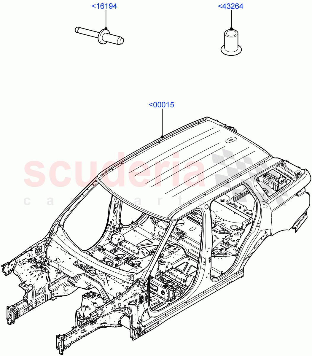 Bodyshell of Land Rover Land Rover Range Rover Sport (2014+) [3.0 I6 Turbo Petrol AJ20P6]