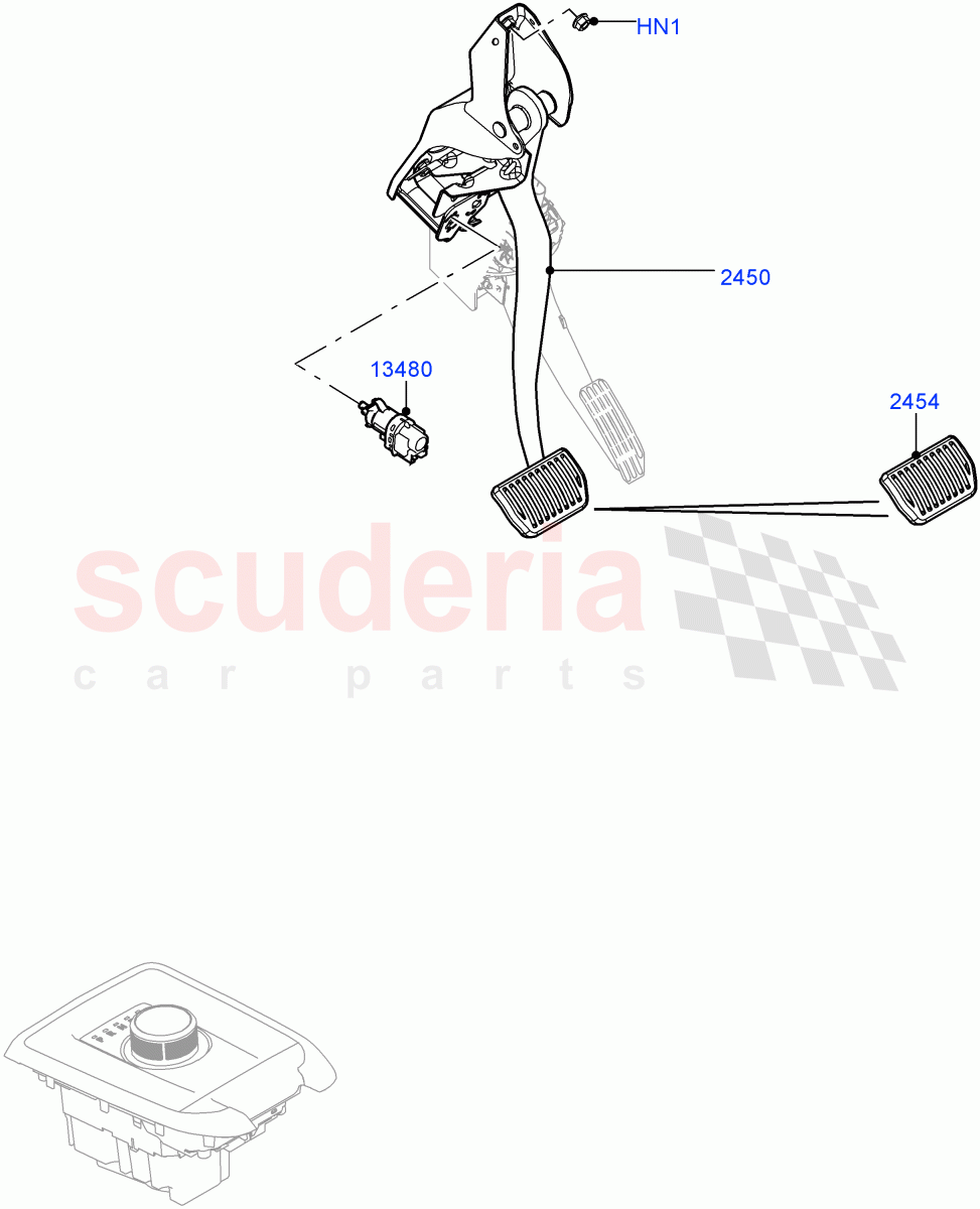 Brake And Clutch Controls(9 Speed Auto AWD,Itatiaia (Brazil))((V)FROMGT000001) of Land Rover Land Rover Discovery Sport (2015+) [1.5 I3 Turbo Petrol AJ20P3]