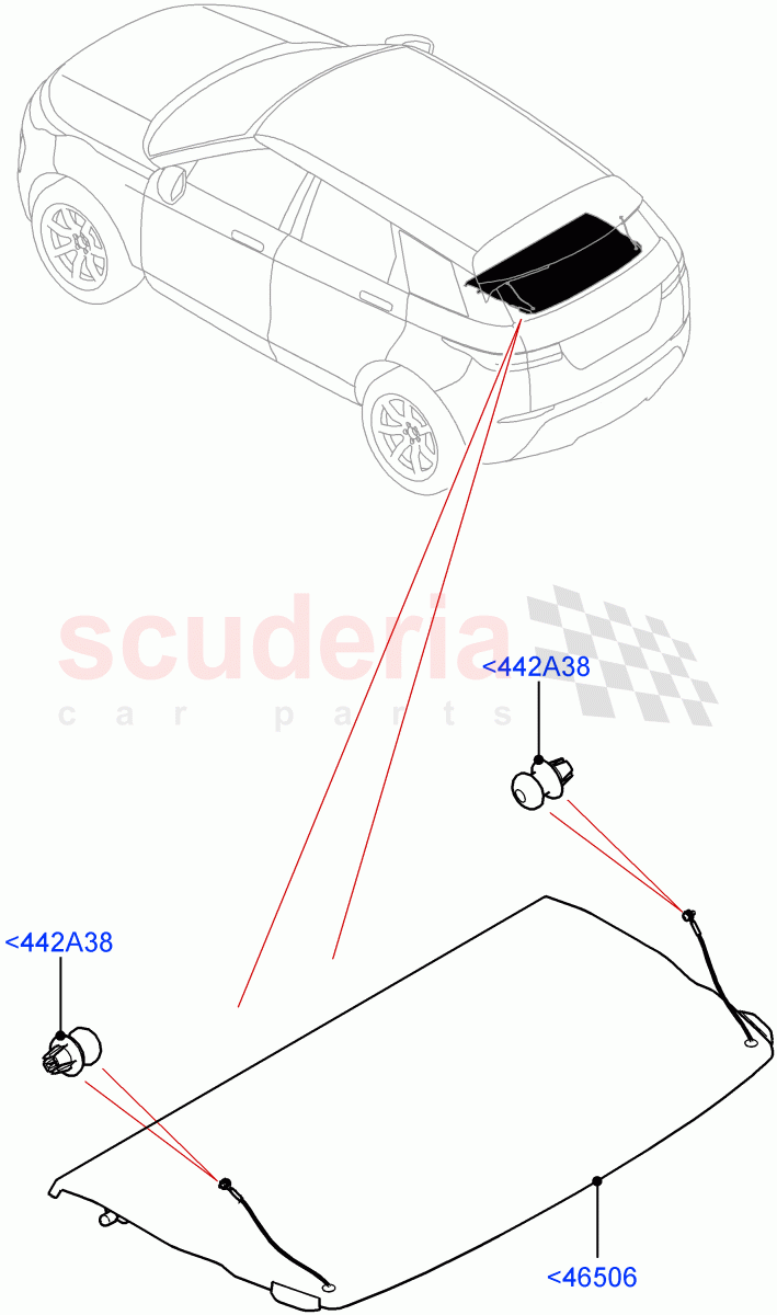 Load Compartment Trim(Package Tray)(Halewood (UK)) of Land Rover Land Rover Range Rover Evoque (2019+) [1.5 I3 Turbo Petrol AJ20P3]