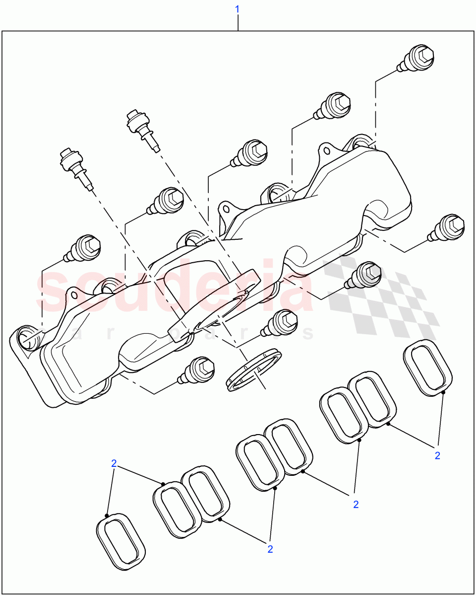 Inlet Manifold (2.4L Duratorq-TDCi HPCR (140PS) -Puma) ((V) FROM7A000001, (V) TOBA999999) of Land Rover Land Rover Defender (2007-2016)