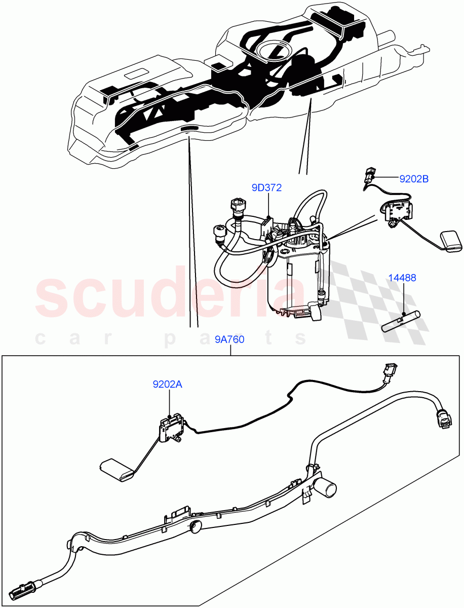 Fuel Pump And Sender Unit(3.0 V6 Diesel)((V)FROMAA000001) of Land Rover Land Rover Discovery 4 (2010-2016) [3.0 Diesel 24V DOHC TC]