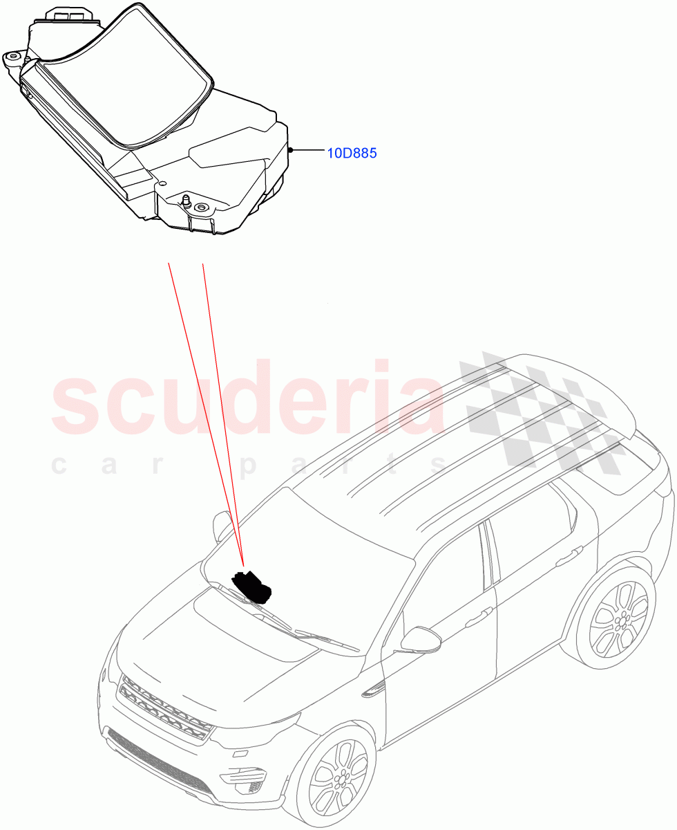 Head Up Display Module(Changsu (China),Head Up Display)((V)FROMHG347884) of Land Rover Land Rover Discovery Sport (2015+) [2.0 Turbo Diesel AJ21D4]