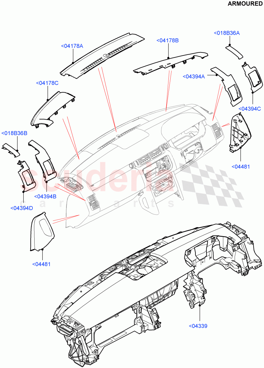 Instrument Panel(Armoured)((V)FROMEA000001) of Land Rover Land Rover Range Rover (2012-2021) [2.0 Turbo Petrol AJ200P]