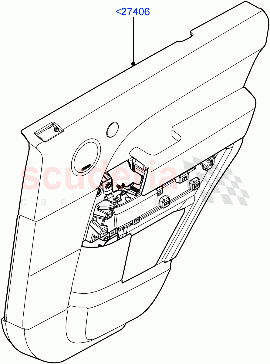 Rear Door Trim Panels((V)TOHA999999) of Land Rover Land Rover Range Rover (2012-2021) [3.0 Diesel 24V DOHC TC]