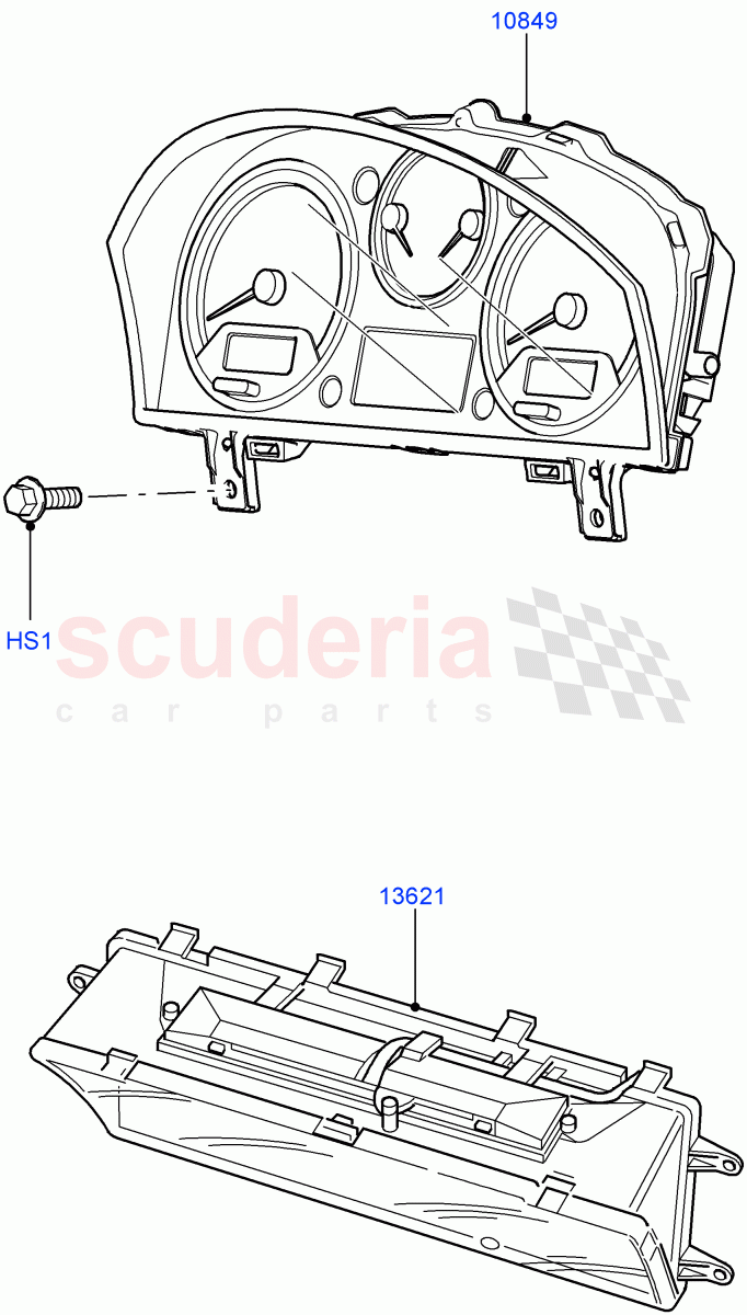 Instrument Cluster((V)TO9A999999) of Land Rover Land Rover Range Rover Sport (2005-2009) [4.2 Petrol V8 Supercharged]