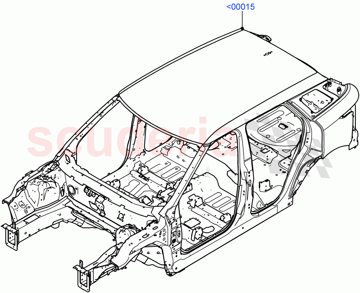 Bodyshell (Halewood (UK)) of Land Rover Land Rover Range Rover Evoque (2019+) [1.5 I3 Turbo Petrol AJ20P3]