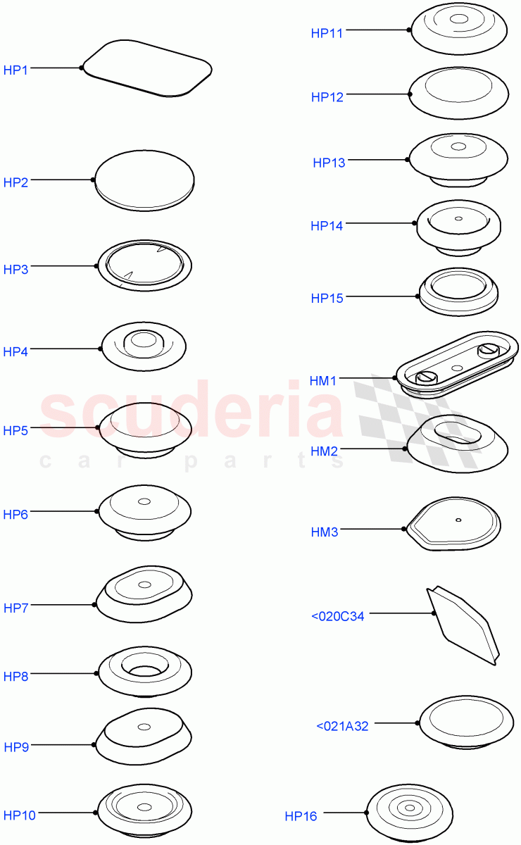 Plugs - Body (Itatiaia (Brazil)) ((V) FROMGT000001) of Land Rover Land Rover Range Rover Evoque (2012-2018) [2.0 Turbo Diesel]