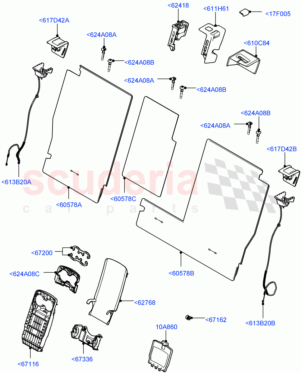 Rear Seat Back(Changsu (China),60/40 Load Through With Slide,With 60/40 Manual Fold Thru Rr Seat)((V)FROMFG000001) of Land Rover Land Rover Discovery Sport (2015+) [2.0 Turbo Diesel]