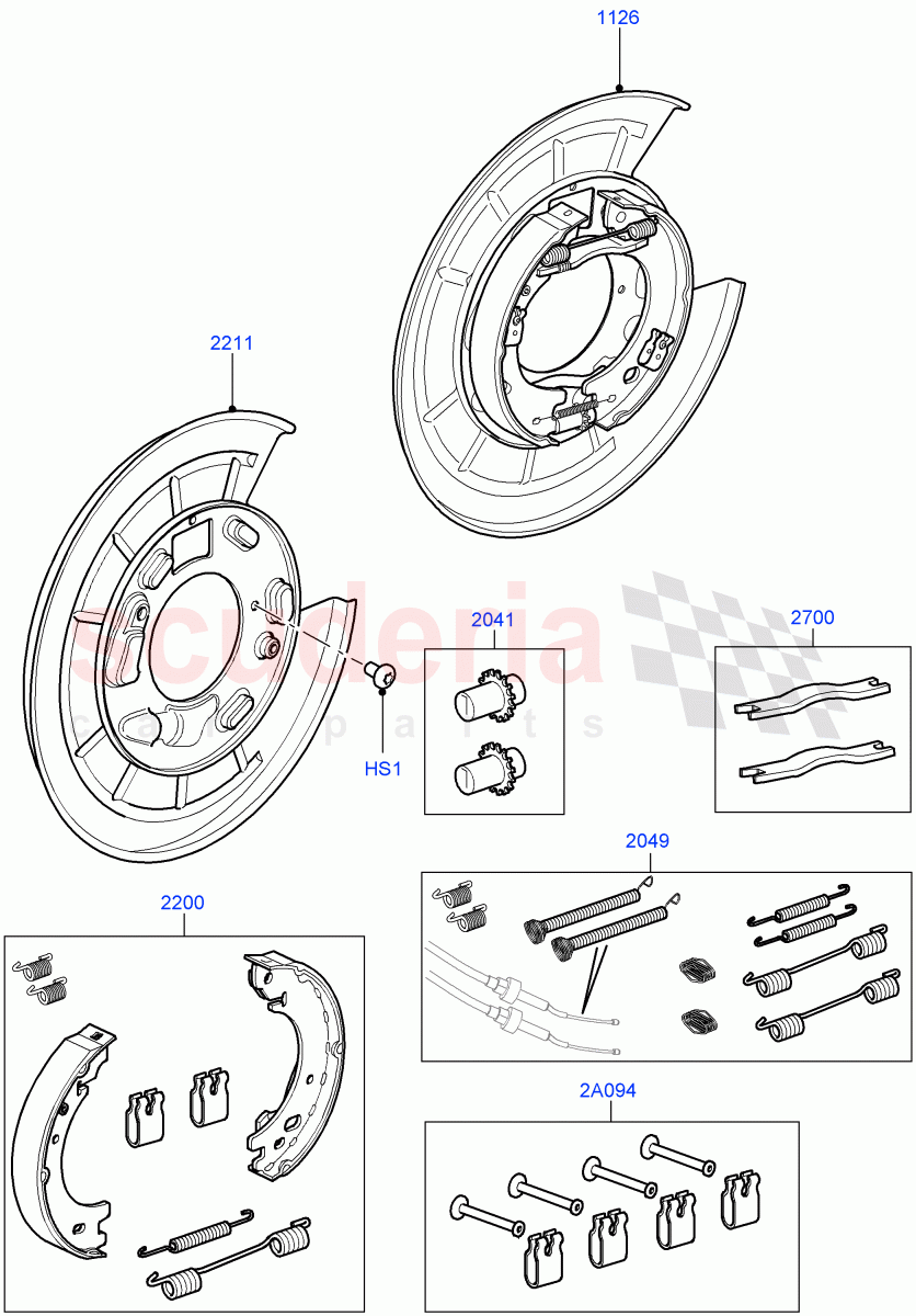 Parking Brake (Brake Shoes) ((V) FROMBA701292) of Land Rover Land Rover Range Rover Sport (2010-2013) [3.0 Diesel 24V DOHC TC]