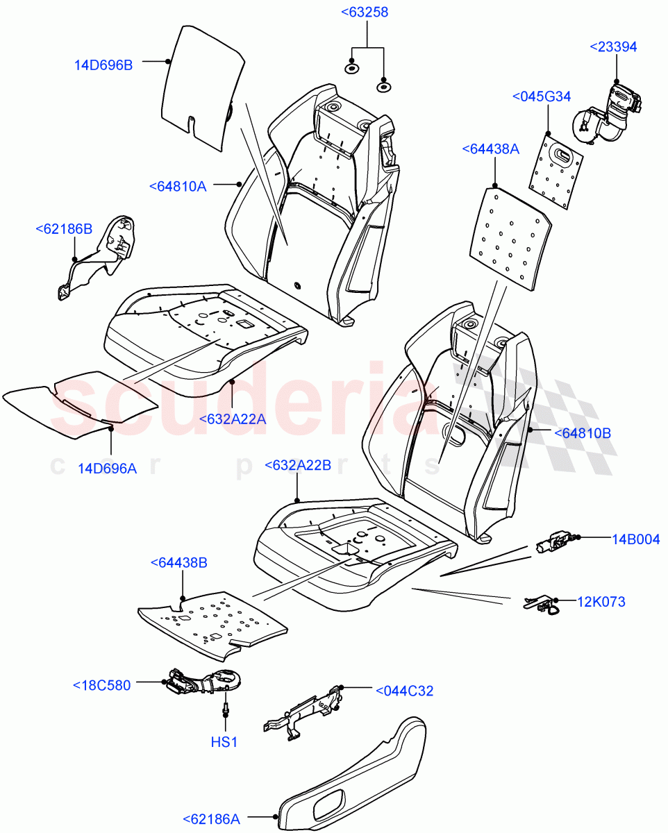 Front Seat Pads/Valances & Heating(Changsu (China),Seat - Standard)((V)FROMGG134738) of Land Rover Land Rover Range Rover Evoque (2012-2018) [2.0 Turbo Petrol GTDI]