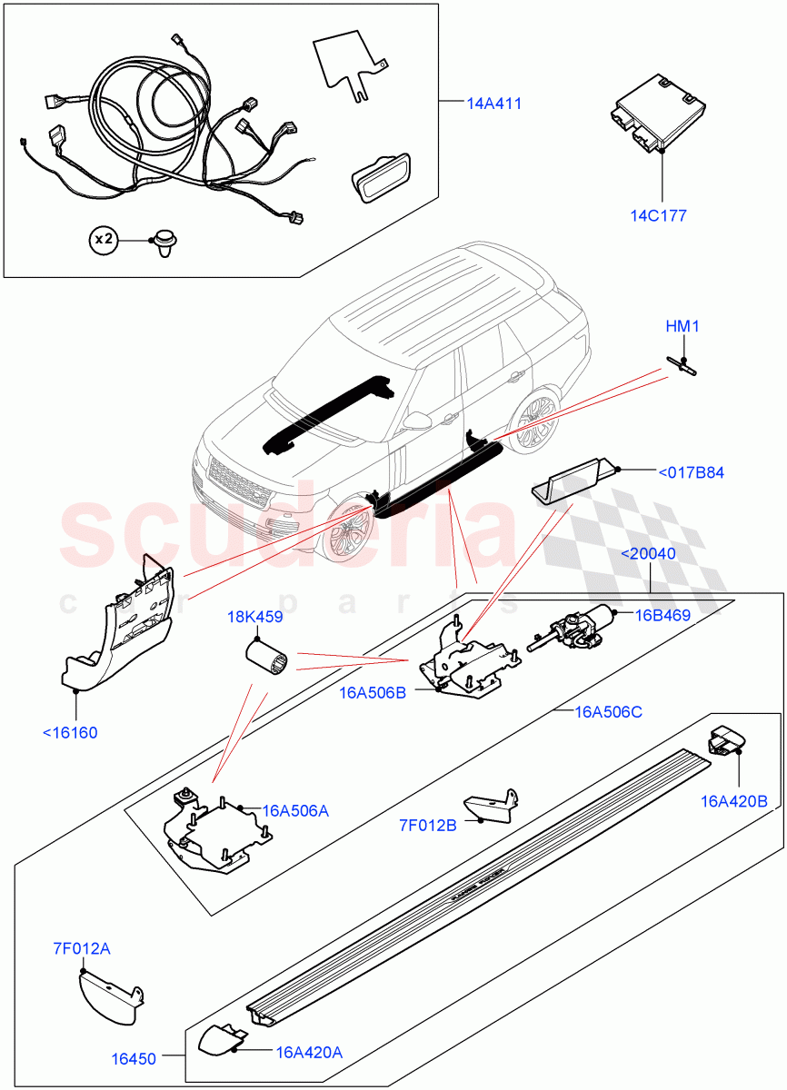 Side Steps And Tubes(Power Deployable, Accessory)((V)TOKA999999) of Land Rover Land Rover Range Rover (2012-2021) [3.0 Diesel 24V DOHC TC]