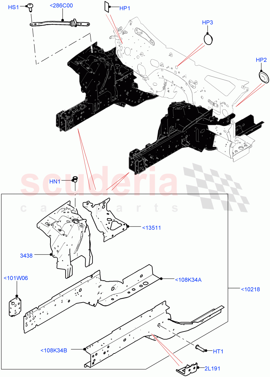 Front Panels, Aprons & Side Members(Reinforcement - Member) of Land Rover Land Rover Range Rover Velar (2017+) [5.0 OHC SGDI SC V8 Petrol]