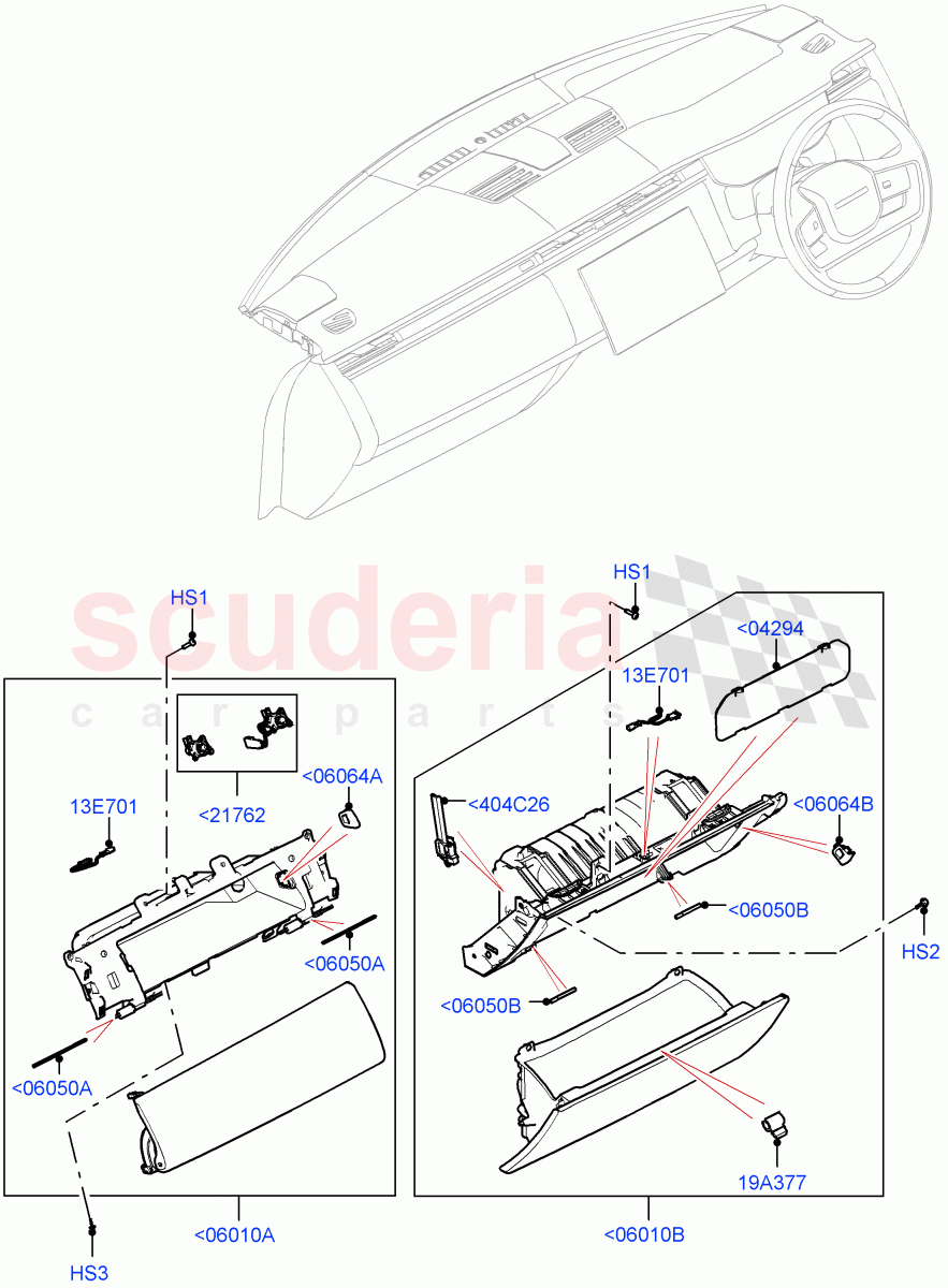 Glove Box of Land Rover Land Rover Range Rover (2022+) [3.0 I6 Turbo Petrol AJ20P6]