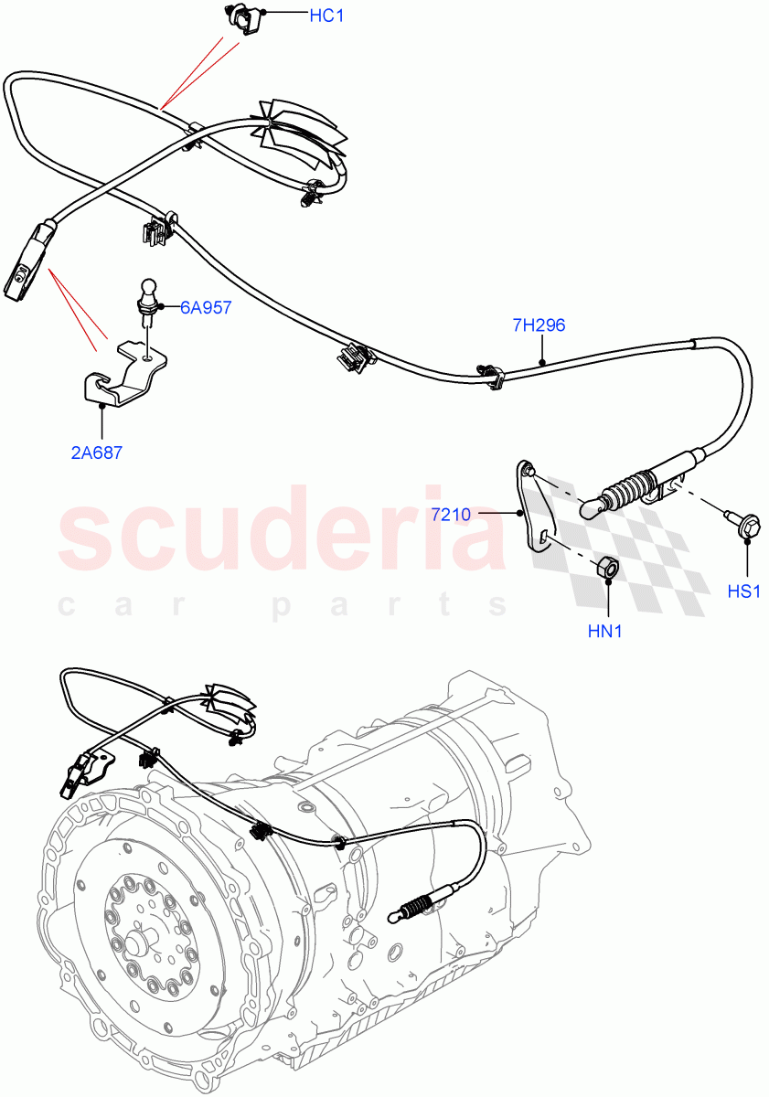 Gear Change-Automatic Transmission(3.0L AJ20D6 Diesel High,8 Speed Auto Trans ZF 8HP76)((V)FROMMA000001) of Land Rover Land Rover Range Rover Velar (2017+) [3.0 Diesel 24V DOHC TC]