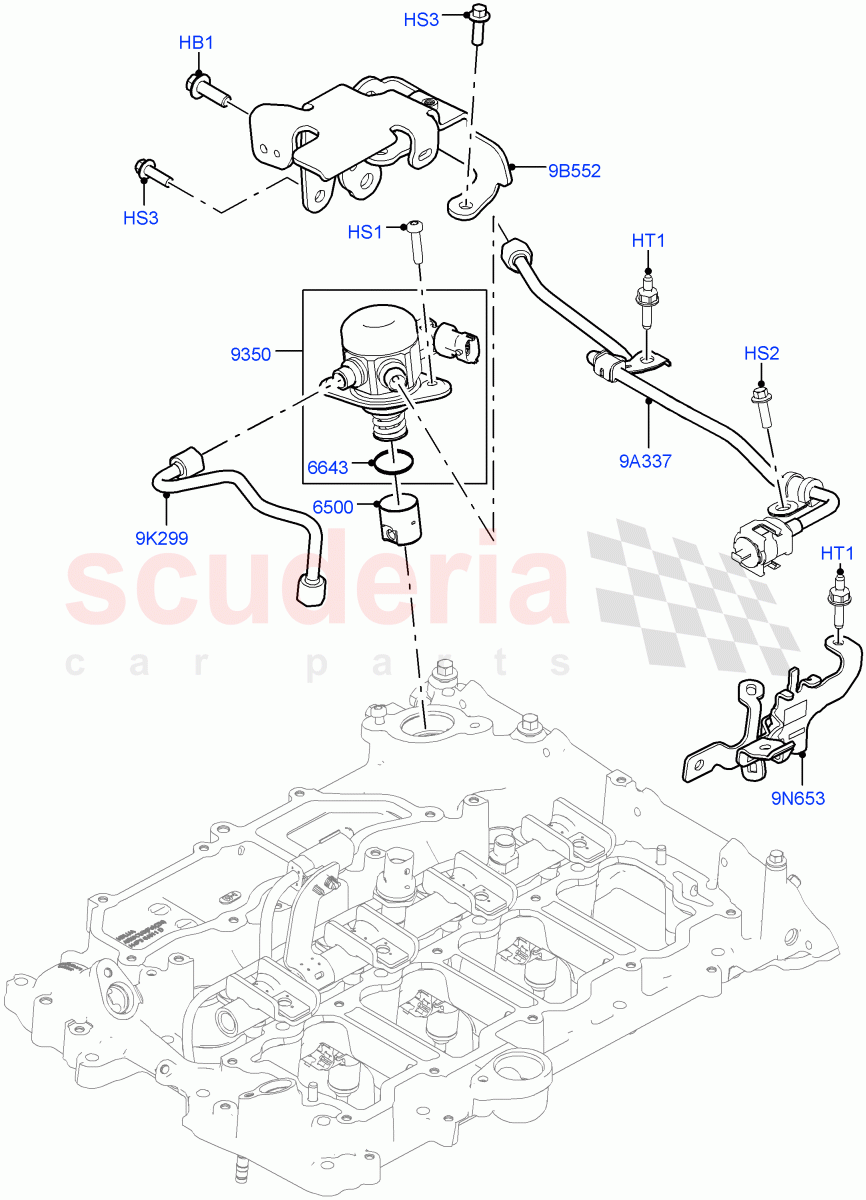 Fuel Injection Pump-Engine Mounted(Nitra Plant Build)(2.0L AJ200P Hi PHEV,2.0L I4 High DOHC AJ200 Petrol)((V)FROMM2000001) of Land Rover Land Rover Discovery 5 (2017+) [2.0 Turbo Petrol AJ200P]