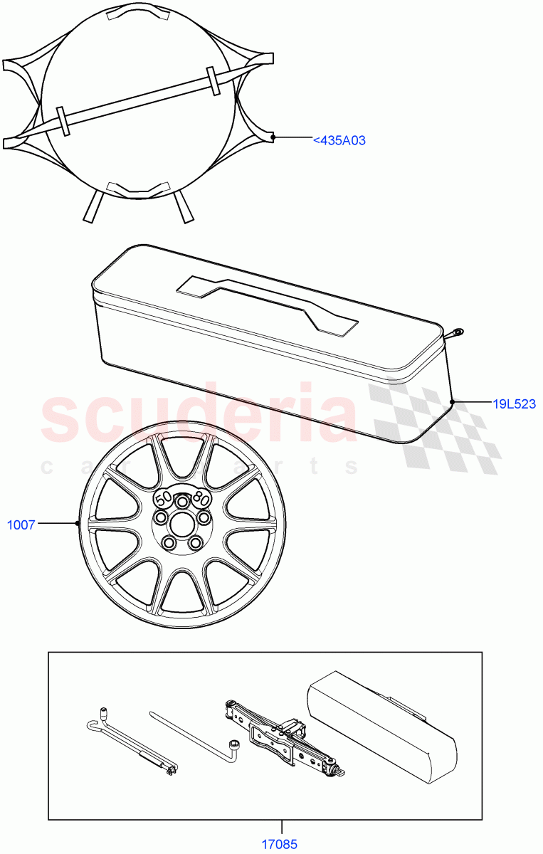 Accessory Wheels(Spare wheel kit) of Land Rover Land Rover Range Rover (2012-2021) [4.4 DOHC Diesel V8 DITC]