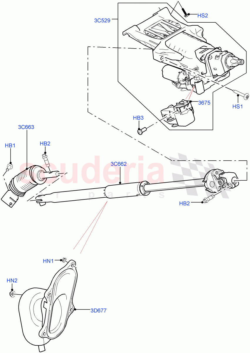 Steering Column of Land Rover Land Rover Range Rover (2012-2021) [3.0 Diesel 24V DOHC TC]