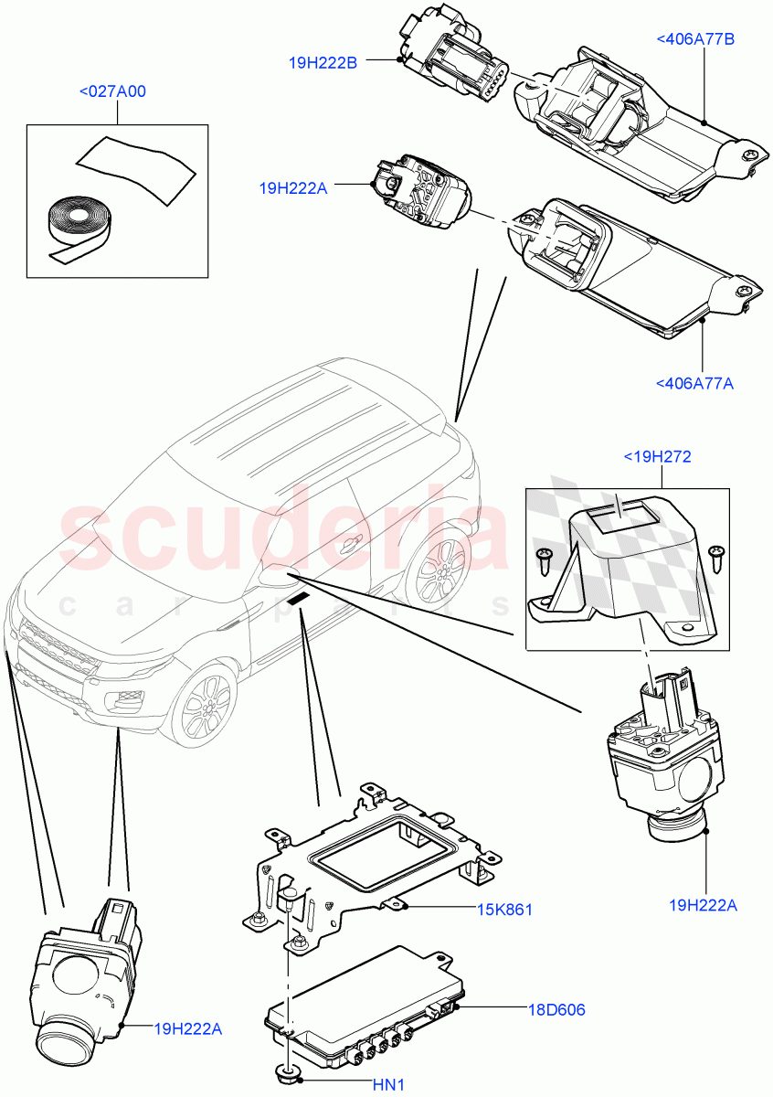 Camera Equipment(Halewood (UK))((V)TOFH999999) of Land Rover Land Rover Range Rover Evoque (2012-2018) [2.0 Turbo Diesel]