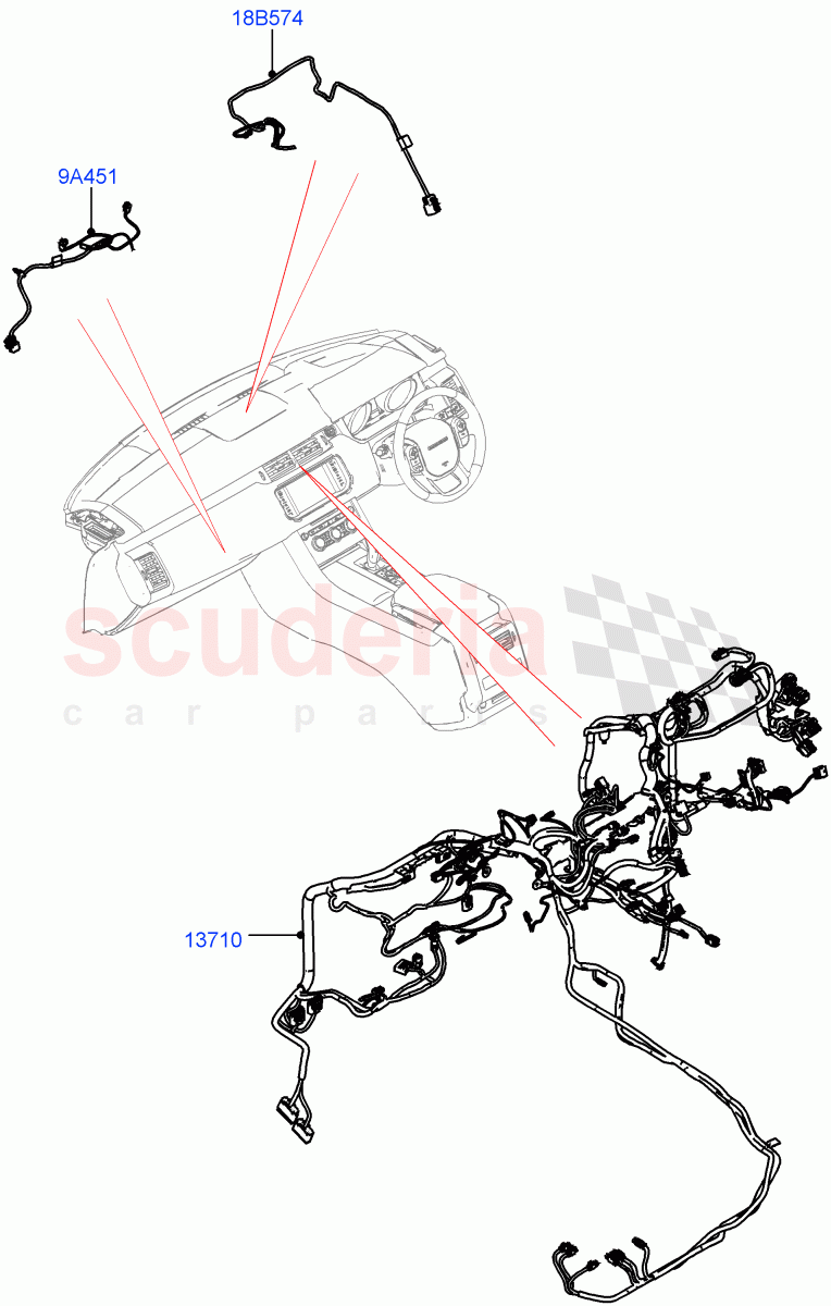 Electrical Wiring - Engine And Dash(Facia)((V)FROMJA000001) of Land Rover Land Rover Range Rover Sport (2014+) [2.0 Turbo Diesel]