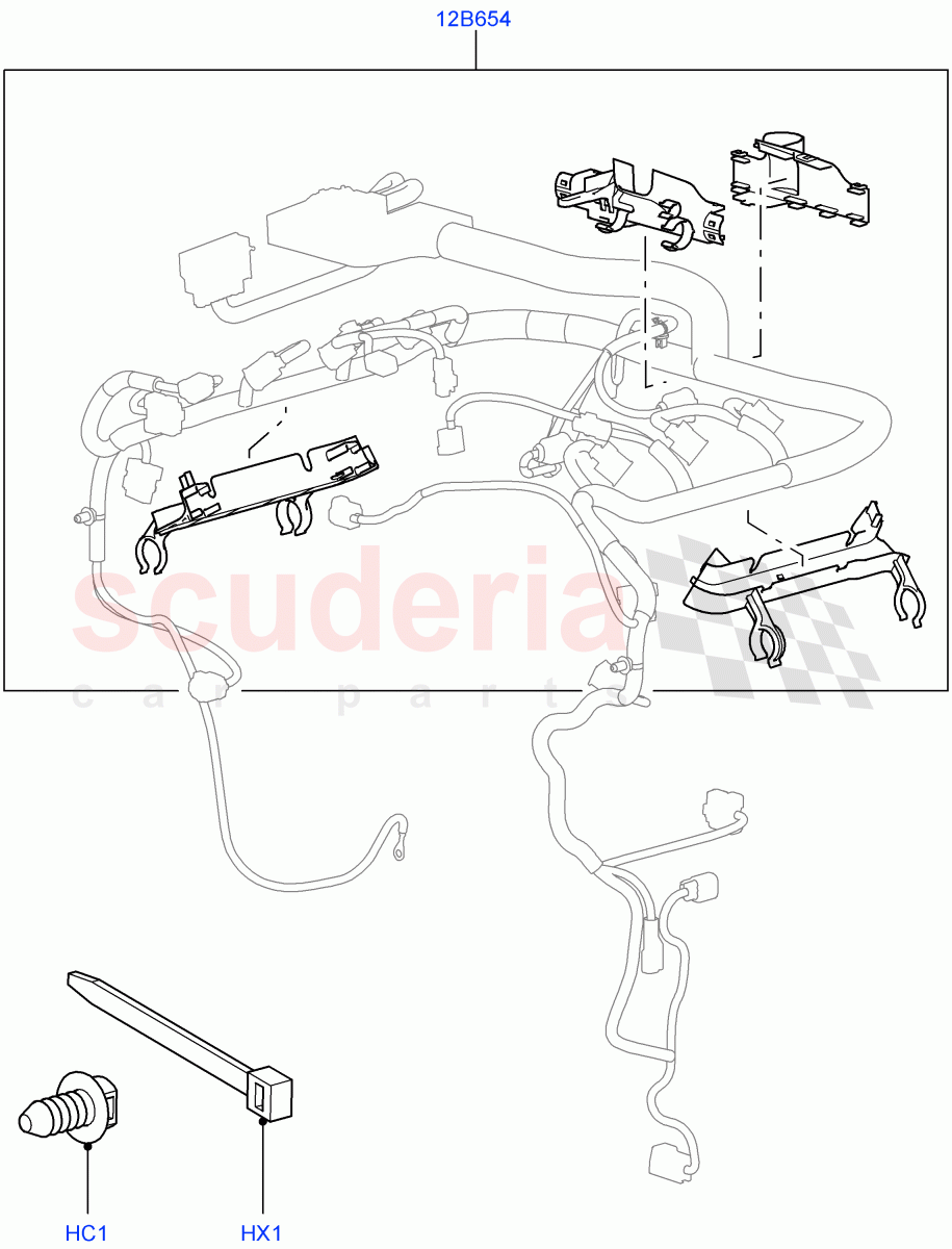 Wiring Clamps (Lion Diesel 2.7 V6 (140KW)) ((V) FROMAA000001) of Land Rover Land Rover Discovery 4 (2010-2016) [3.0 Diesel 24V DOHC TC]