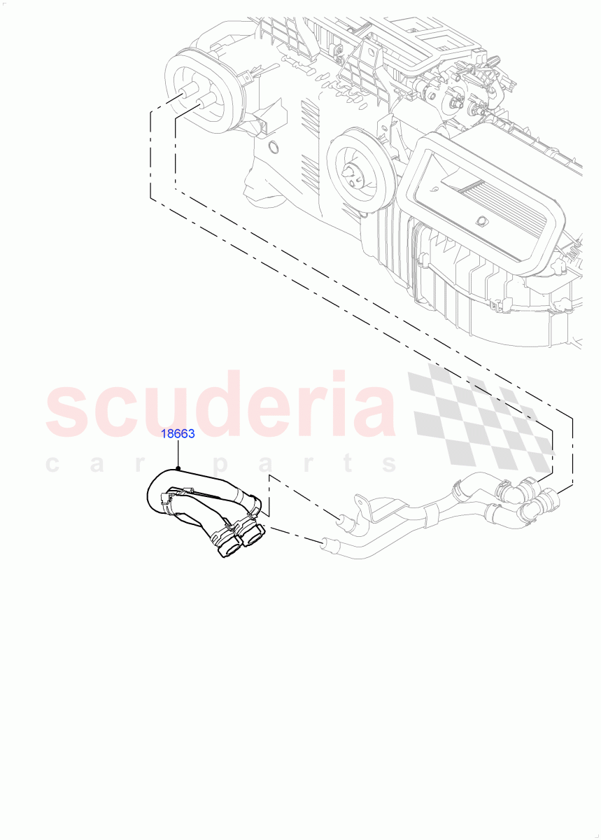 Heater Hoses(Front)(4.4L DOHC DITC V8 Diesel,Less Heater,With Ptc Heater,With Fresh Air Heater) of Land Rover Land Rover Range Rover (2012-2021) [4.4 DOHC Diesel V8 DITC]