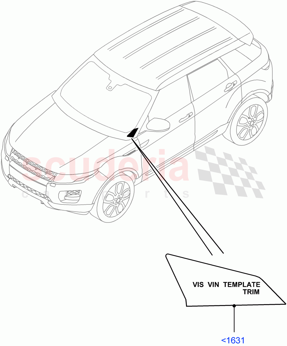 Labels(Windscreen)(Itatiaia (Brazil))((V)FROMGT000001) of Land Rover Land Rover Range Rover Evoque (2012-2018) [2.0 Turbo Petrol AJ200P]