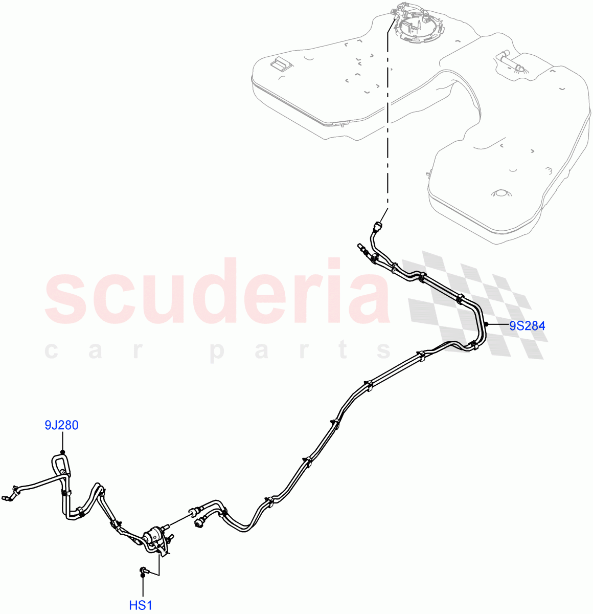 Fuel Lines (3.0L AJ20P6 Petrol High, 3.0L AJ20P6 Petrol PHEV) of Land Rover Land Rover Range Rover (2022+) [3.0 I6 Turbo Petrol AJ20P6]