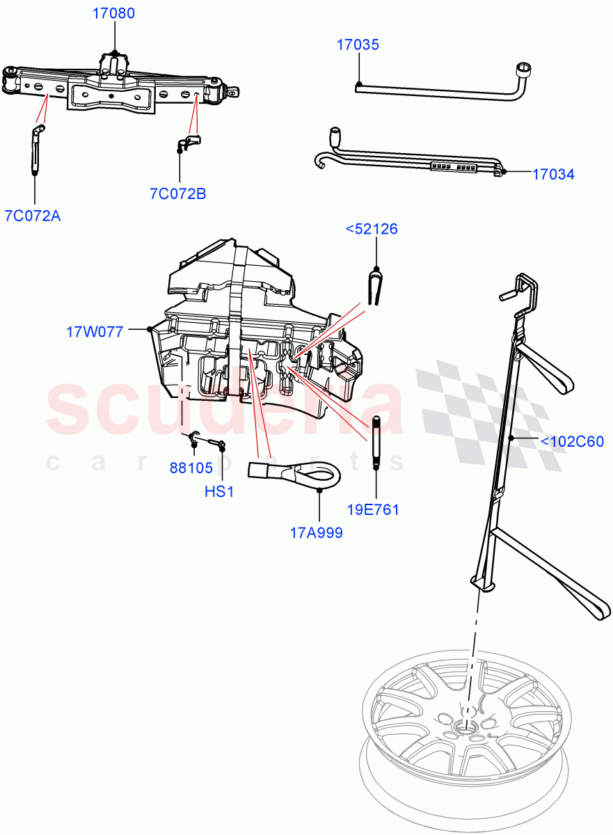 Tools(22" Full Size Spare Wheel,23" Full Size Spare Wheel,21" Full Size Spare Wheel,20" Full Size Spare Wheel,With Mini Alloy Spare Wheel) of Land Rover Land Rover Range Rover (2022+) [4.4 V8 Turbo Petrol NC10]