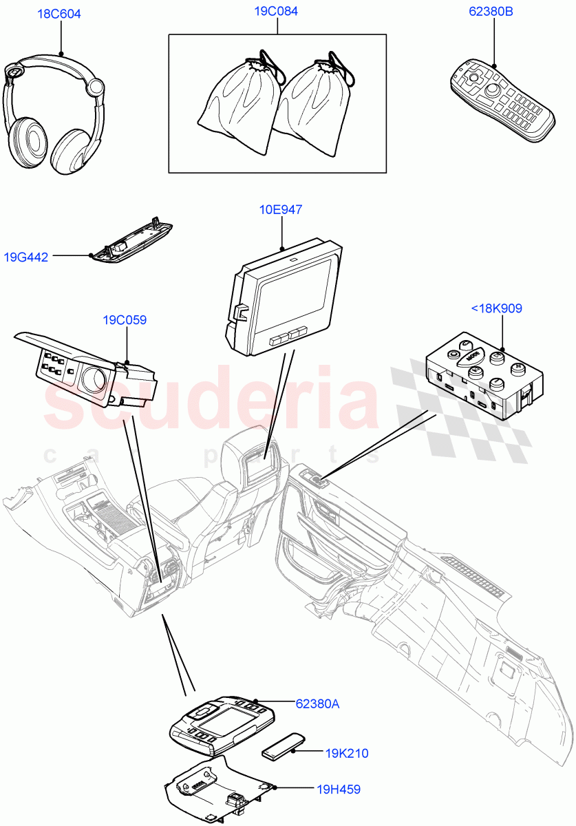 Family Entertainment System(Rear Seat)((V)FROMAA000001) of Land Rover Land Rover Range Rover Sport (2010-2013) [5.0 OHC SGDI NA V8 Petrol]