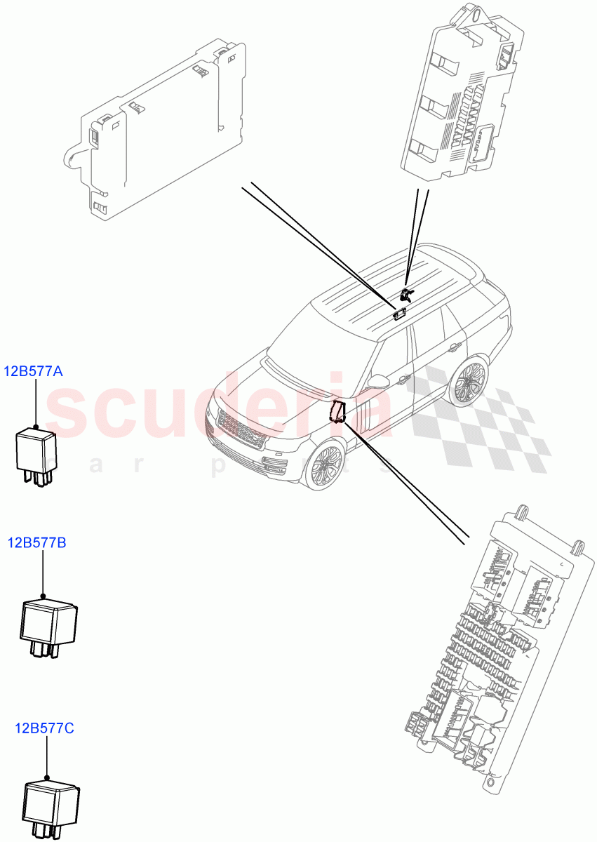 Relays of Land Rover Land Rover Range Rover (2012-2021) [2.0 Turbo Petrol AJ200P]