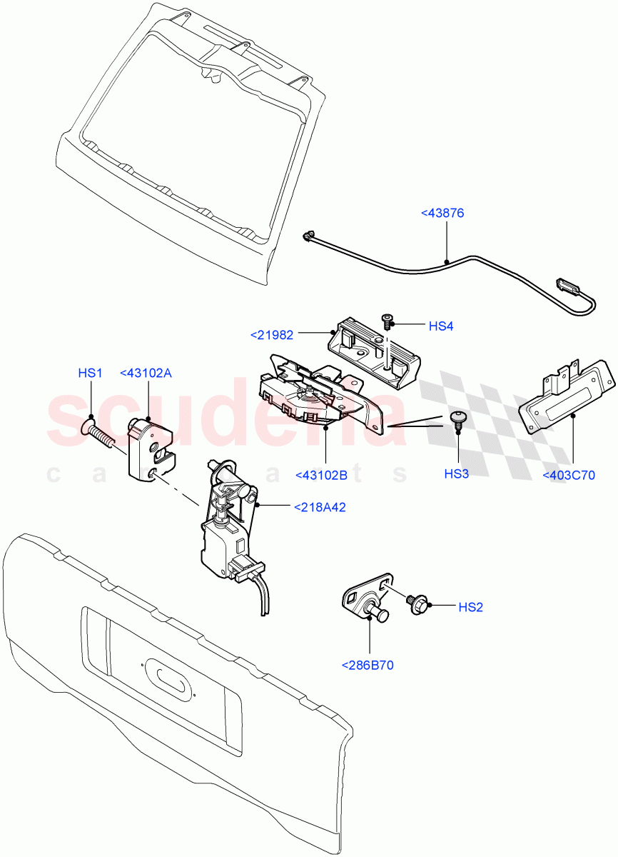 Luggage Compt/Tailgte Lock Controls (Less Armoured) ((V) FROMAA000001) of Land Rover Land Rover Range Rover (2010-2012) [5.0 OHC SGDI SC V8 Petrol]