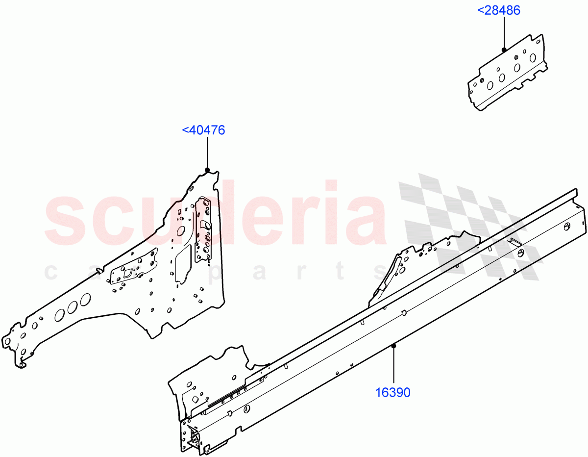 Side Panels - Inner (Inner - Front) of Land Rover Land Rover Defender (2020+) [5.0 OHC SGDI SC V8 Petrol]