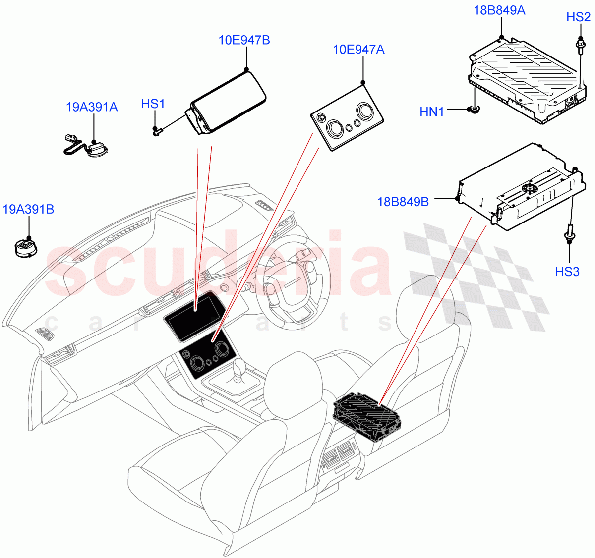 Audio Equipment - Original Fit(Halewood (UK)) of Land Rover Land Rover Range Rover Evoque (2019+) [2.0 Turbo Diesel AJ21D4]