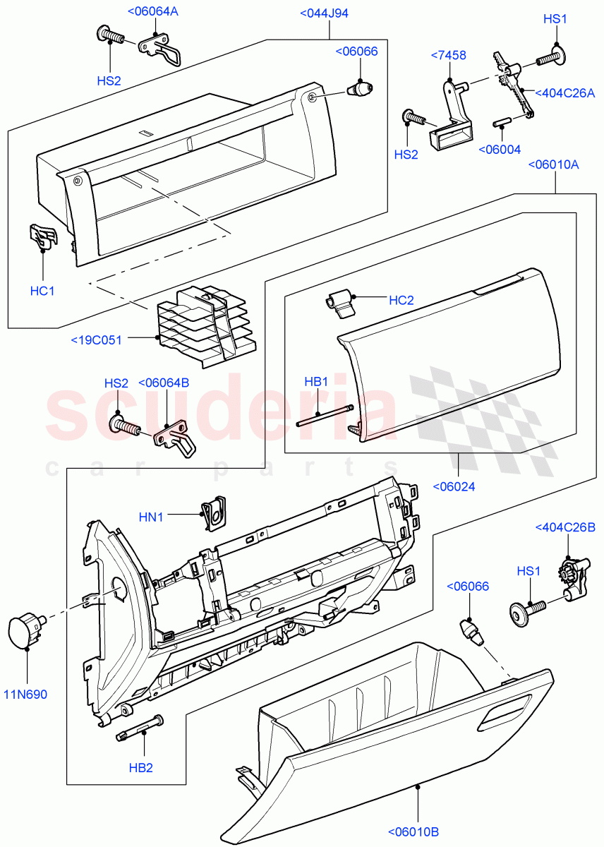 Glove Box((V)FROMAA000001) of Land Rover Land Rover Range Rover Sport (2010-2013) [3.6 V8 32V DOHC EFI Diesel]