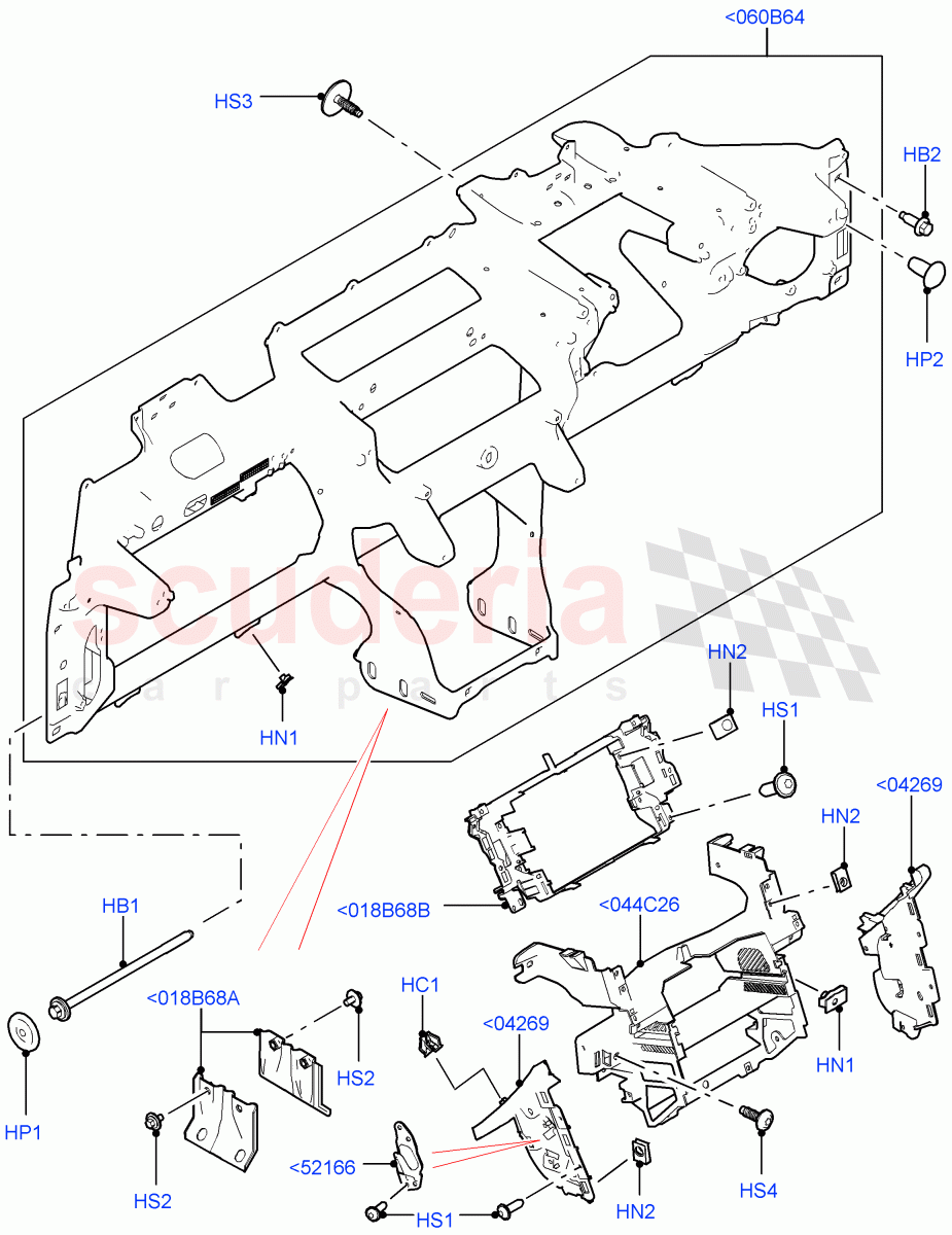 Instrument Panel(Upper, Internal Components)(Itatiaia (Brazil))((V)FROMGT000001) of Land Rover Land Rover Discovery Sport (2015+) [2.0 Turbo Diesel AJ21D4]