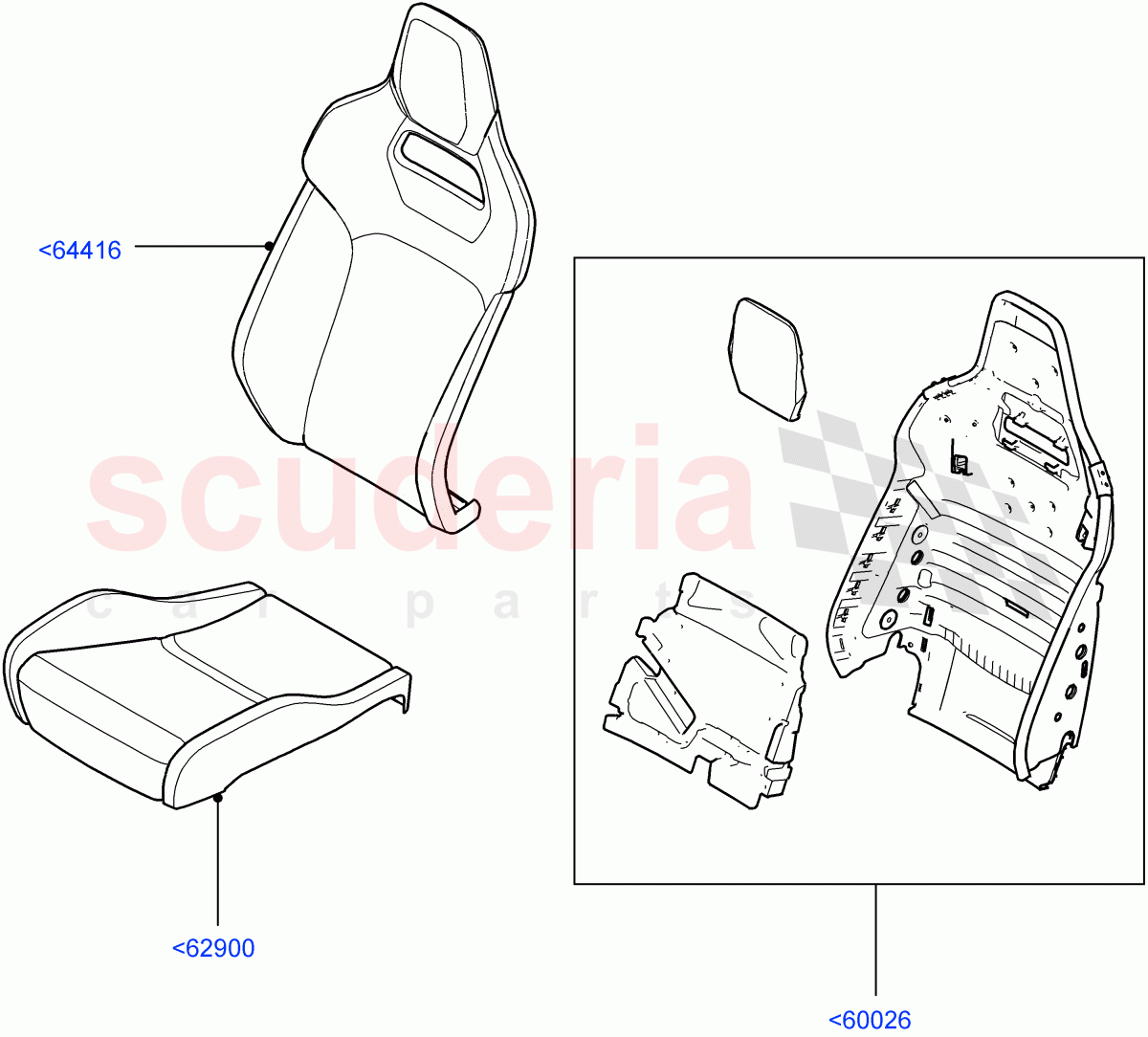 Front Seat Covers(Halewood (UK),Seat - Premium)((V)FROMHH000001) of Land Rover Land Rover Range Rover Evoque (2012-2018) [2.0 Turbo Petrol GTDI]